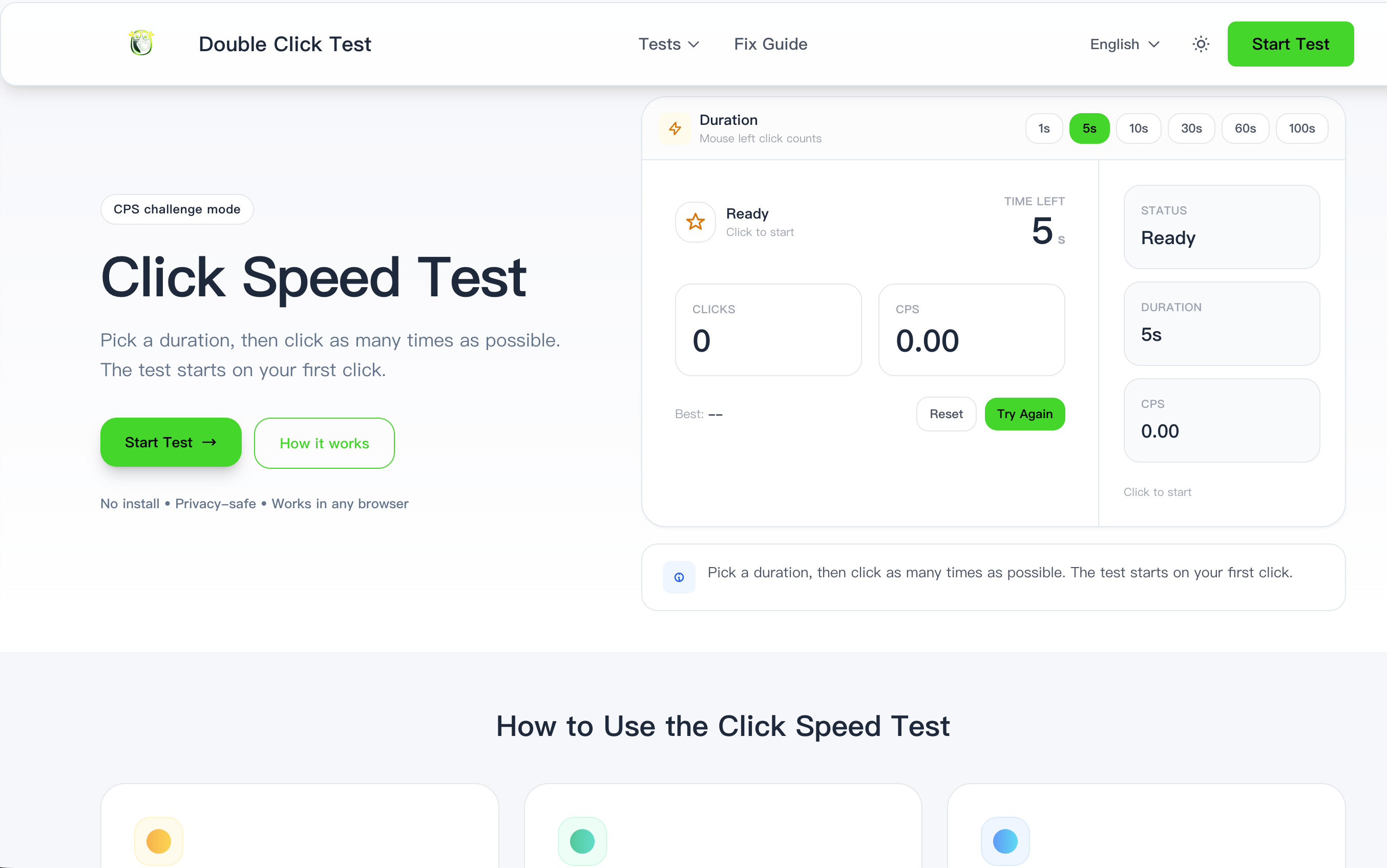 Kohi Click Test Screenshot